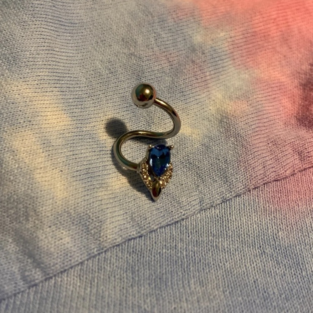 Blue Belly Button Ring!